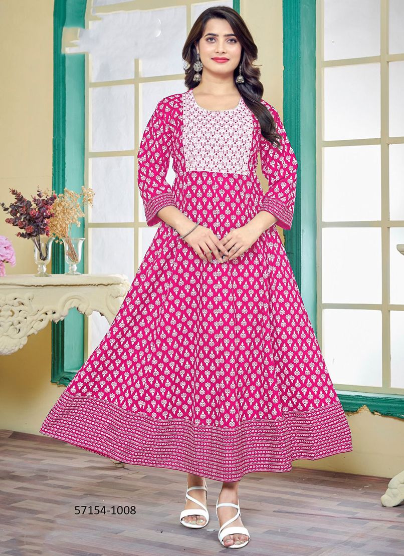 MONALISA 2 - Catalog # 57154 (Set of 8 Readymade Women's Kurtis / Tops) by Brand SANGEET