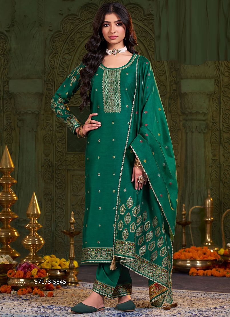 KAMLA - Catalog # 57173 (Set of 6 Readymade Salwar Suits) by Brand RANGOON