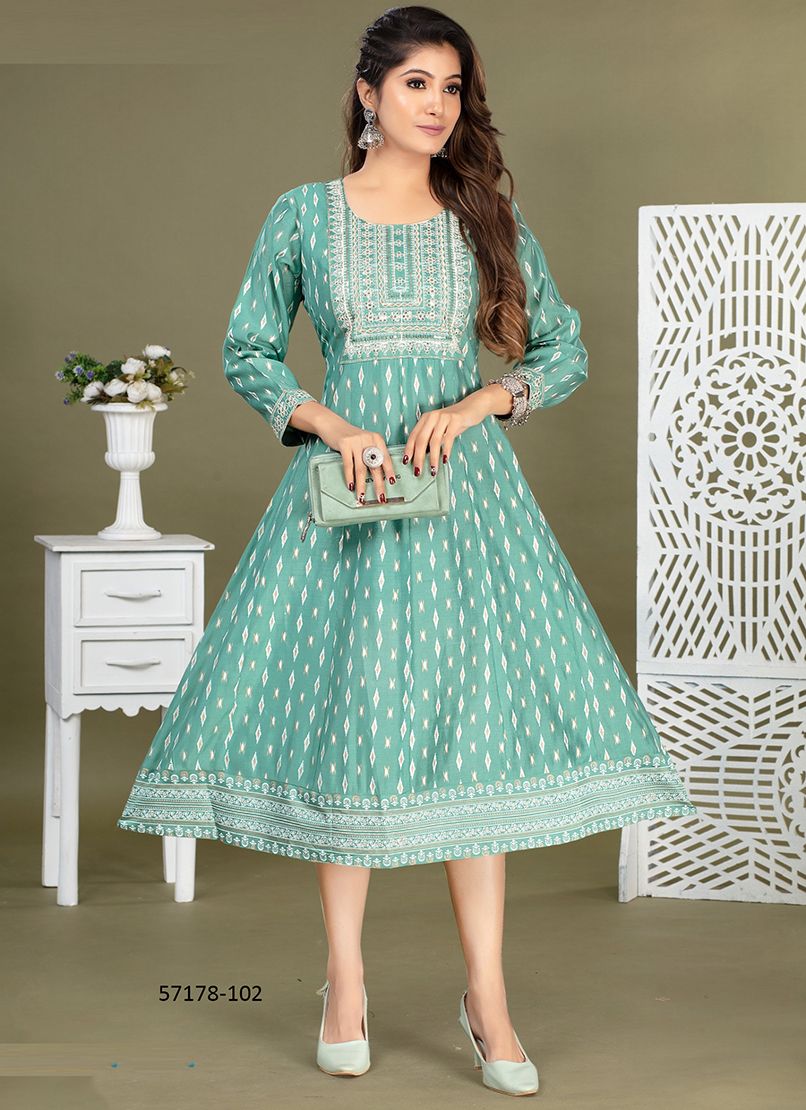 OPERA - Catalog # 57178 (Set of 6 Readymade Women's Kurtis / Tops) by Brand DEE CEE