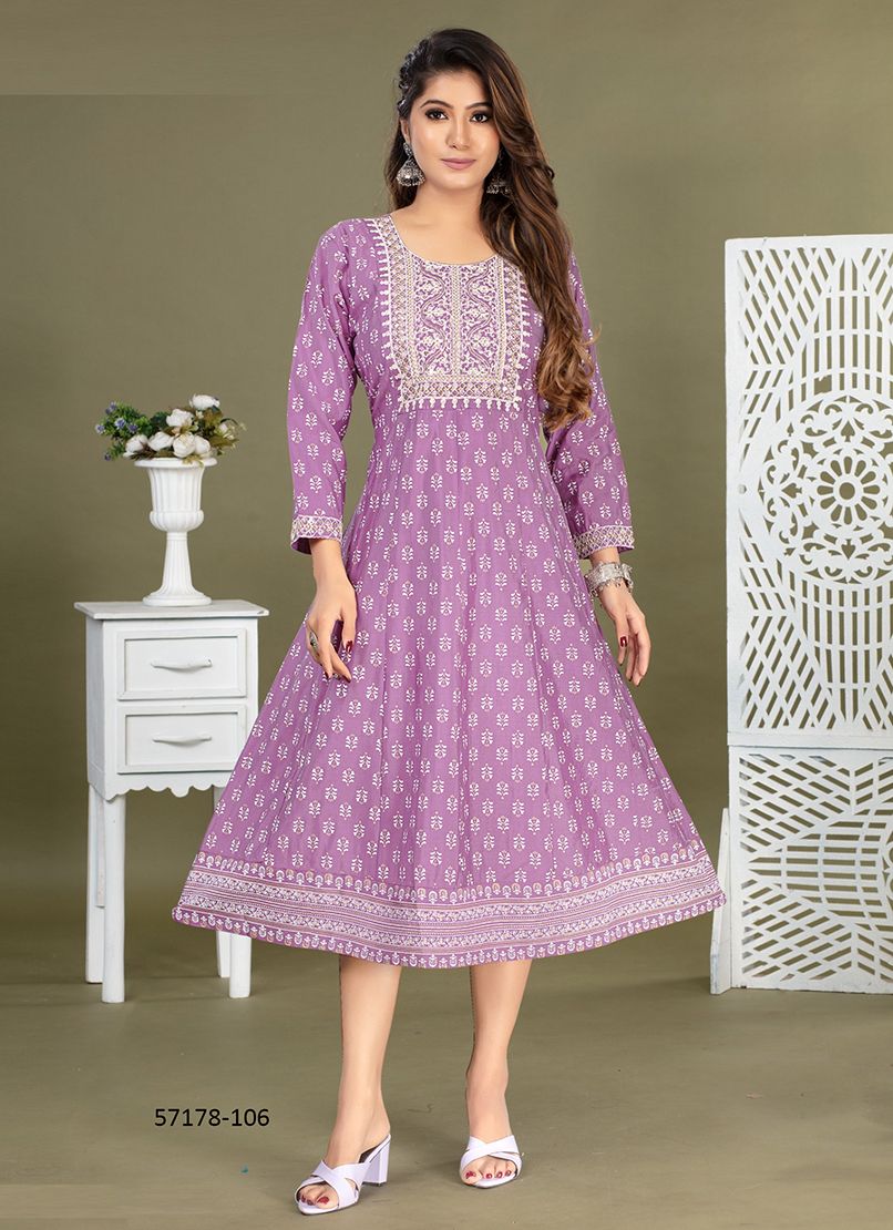 OPERA - Catalog # 57178 (Set of 6 Readymade Women's Kurtis / Tops) by Brand DEE CEE