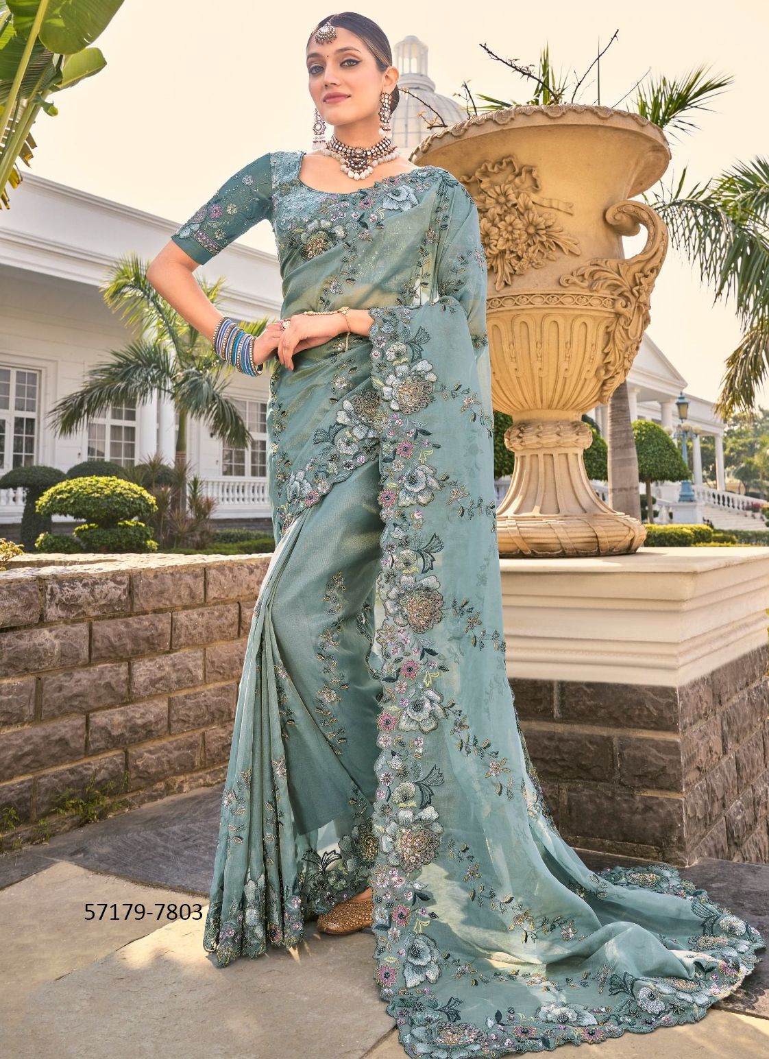 SHAHI POSHAK 3 - Catalog # 57179 (Set of 9 Sarees) by Brand M N SAREES