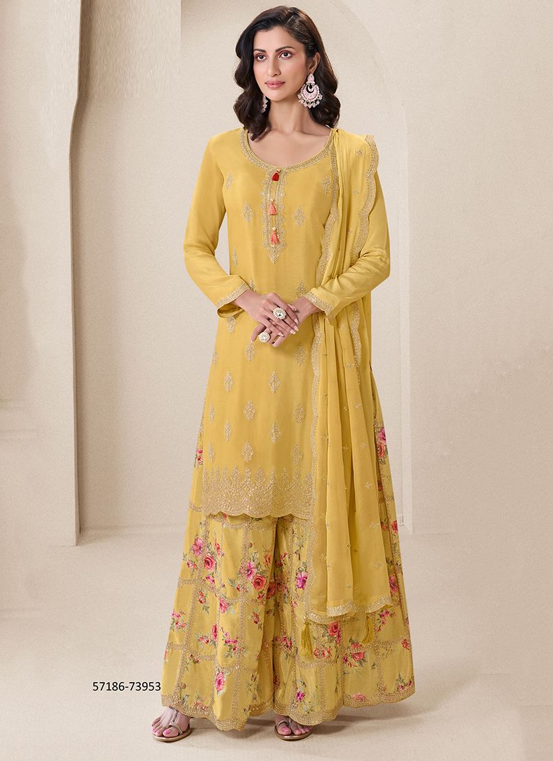 AAKRITI - Catalog # 57186 (Set of 4 Semi-Stitched / Un-Stitched Suits) by Brand VINAY FASHION LLP