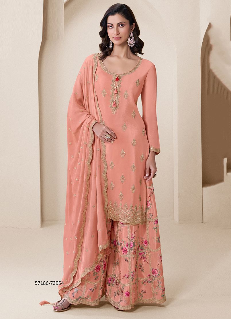 AAKRITI - Catalog # 57186 (Set of 4 Semi-Stitched / Un-Stitched Suits) by Brand VINAY FASHION LLP