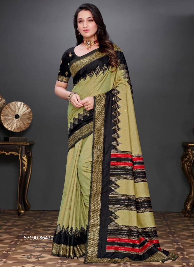 TATVAM SILK - Catalog # 57190 (Set of 7 Sarees) by Brand VIPUL FASHIONS
