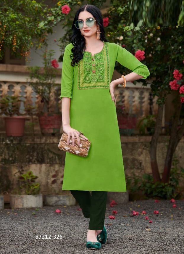 CLOUD 2 - Catalog # 57212 (Set of 2 Readymade Women's Kurtis / Tops) by Brand STROLLAY ®