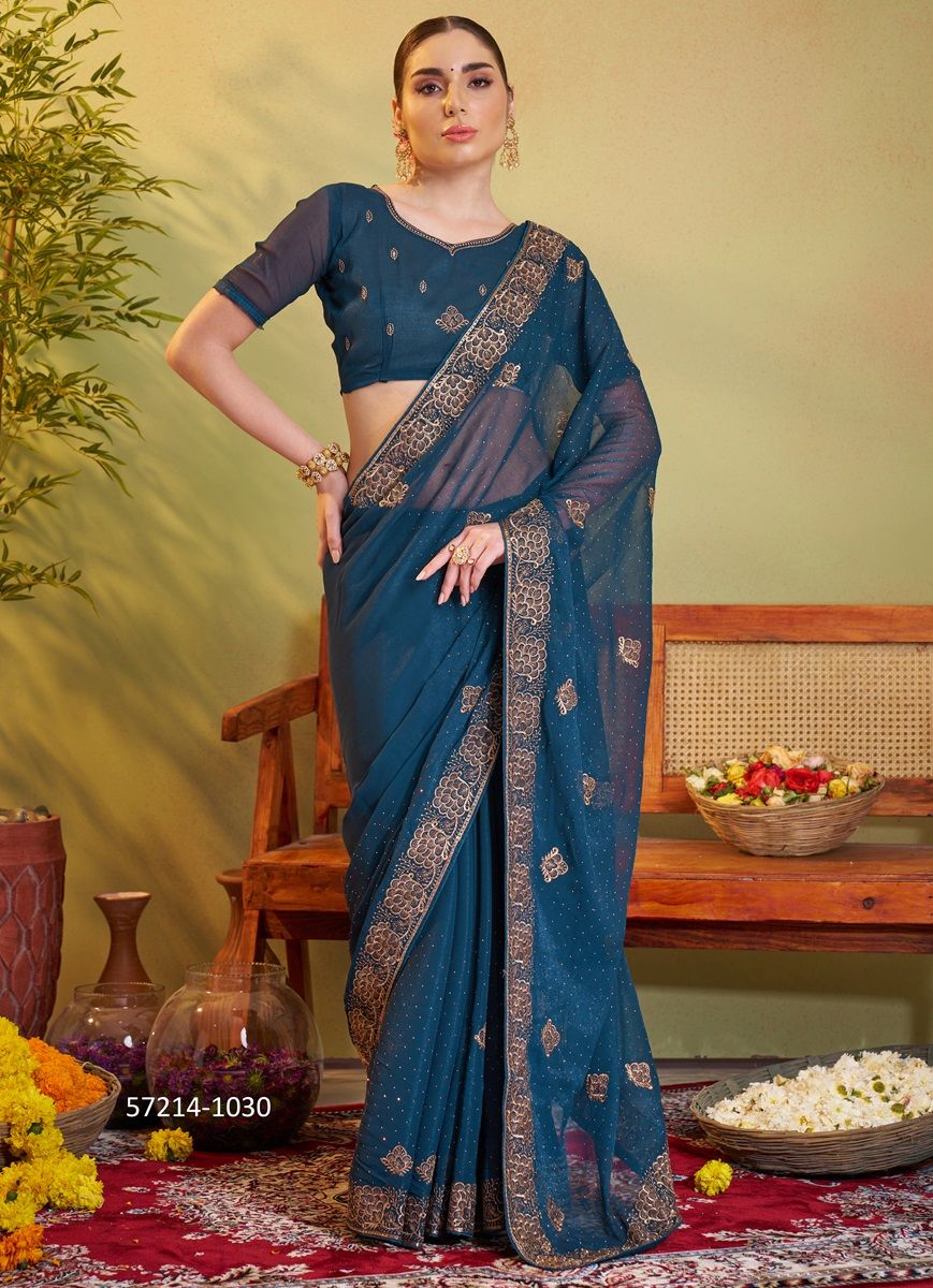 SERIES 1024-1030 - Catalog # 57214 (Set of 7 Sarees) by Brand STROLLAY ®