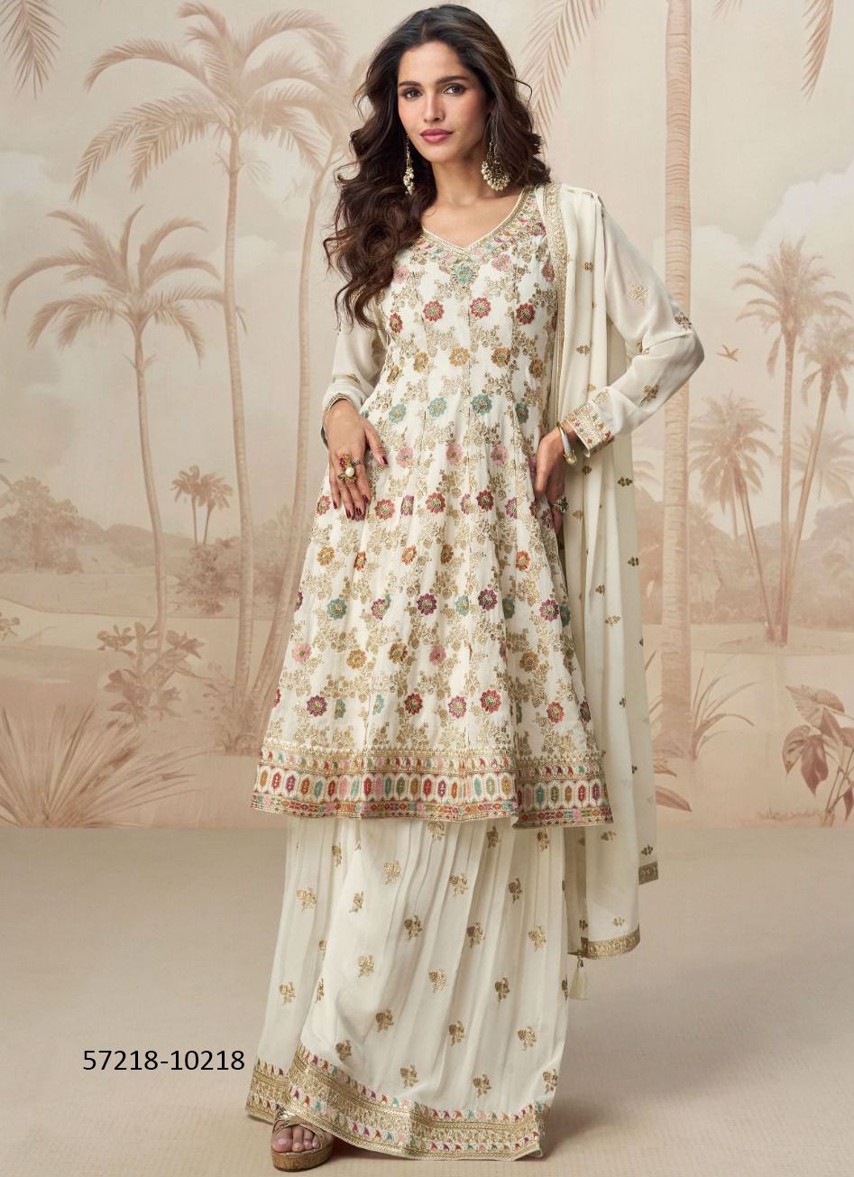 SHIVANI - Catalog # 57218 (Set of 3 Readymade Salwar Suits) by Brand AASHIRWAD