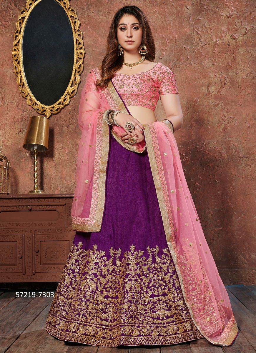 NEO ROMANTIC 1 - Catalog # 57219 (Set of 5 Semi-Stitched Lehengas) by Brand STROLLAY ® NEO ROMANTIC 1 - Catalog # 57219 (Set of 5 Semi-Stitched Lehengas) by Brand STROLLAY ®