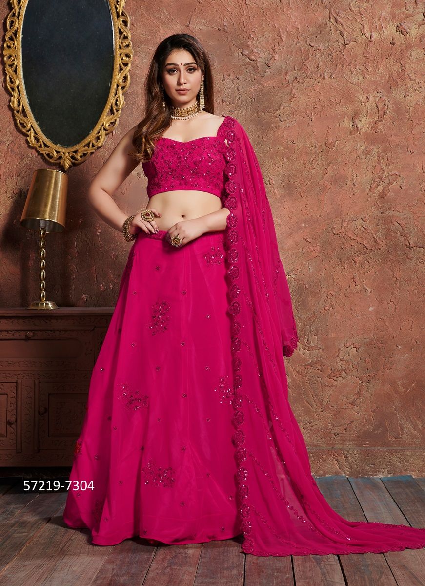 NEO ROMANTIC 1 - Catalog # 57219 (Set of 5 Semi-Stitched Lehengas) by Brand STROLLAY ® NEO ROMANTIC 1 - Catalog # 57219 (Set of 5 Semi-Stitched Lehengas) by Brand STROLLAY ®