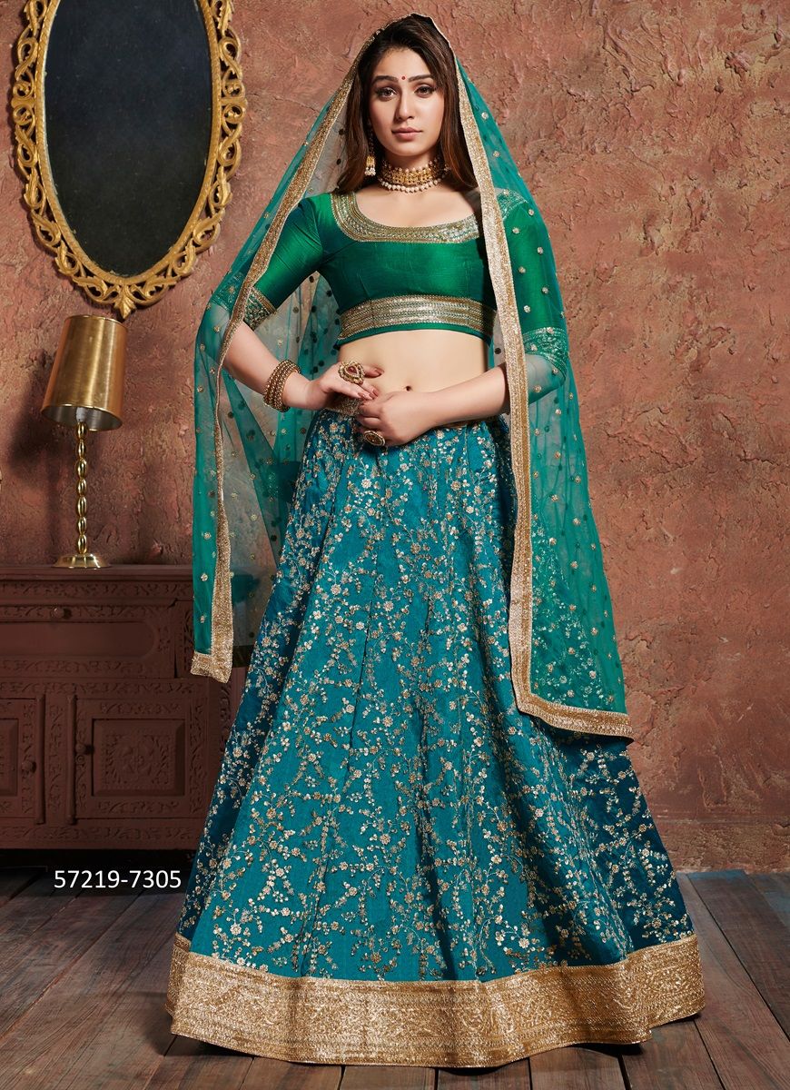 NEO ROMANTIC 1 - Catalog # 57219 (Set of 5 Semi-Stitched Lehengas) by Brand STROLLAY ® NEO ROMANTIC 1 - Catalog # 57219 (Set of 5 Semi-Stitched Lehengas) by Brand STROLLAY ®