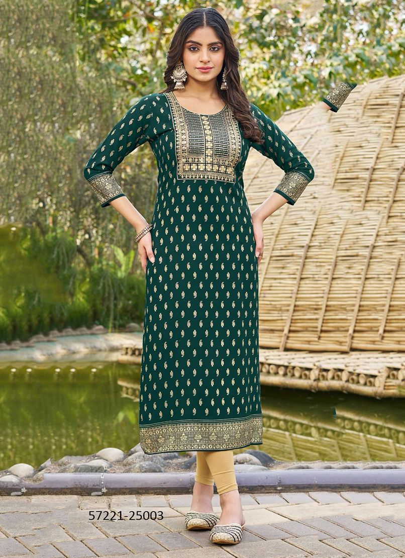 BIGG BOSS 25 - Catalog # 57221 (Set of 8 Readymade Women's Kurtis / Tops) by Brand BLUE HILLS