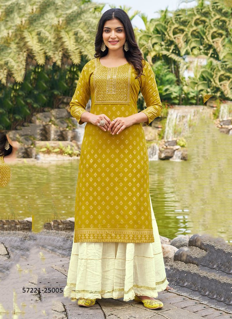 BIGG BOSS 25 - Catalog # 57221 (Set of 8 Readymade Women's Kurtis / Tops) by Brand BLUE HILLS