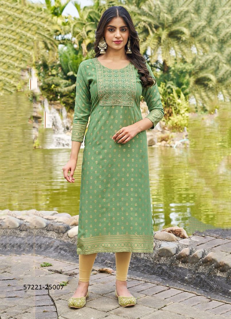 BIGG BOSS 25 - Catalog # 57221 (Set of 8 Readymade Women's Kurtis / Tops) by Brand BLUE HILLS