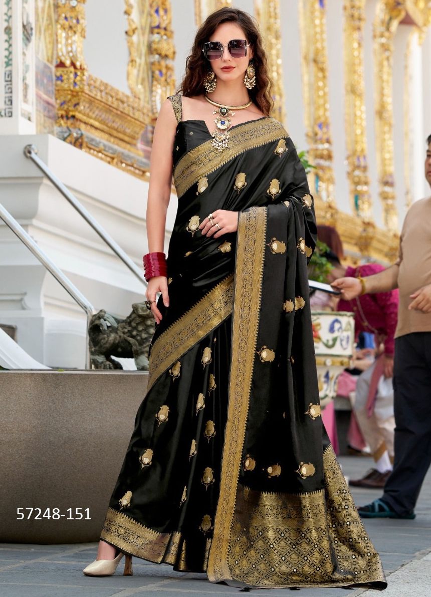 WHITE ROSE - Catalog # 57248 (Set of 6 Sarees) by Brand STROLLAY ®