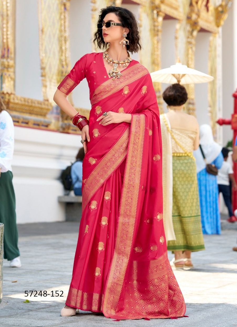 WHITE ROSE - Catalog # 57248 (Set of 6 Sarees) by Brand STROLLAY ®