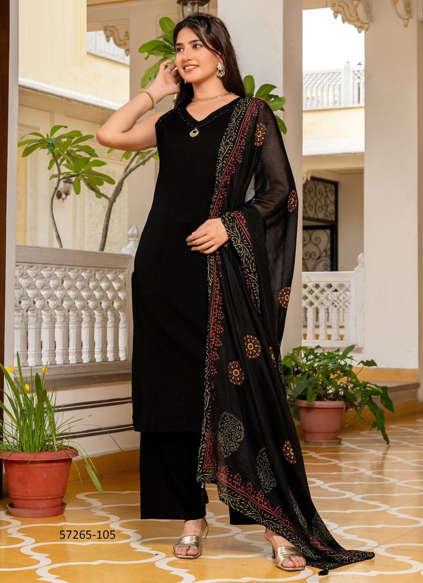 MAHIYA - Catalog # 57265 (Set of 6 Readymade Salwar Suits) by Brand OSSM