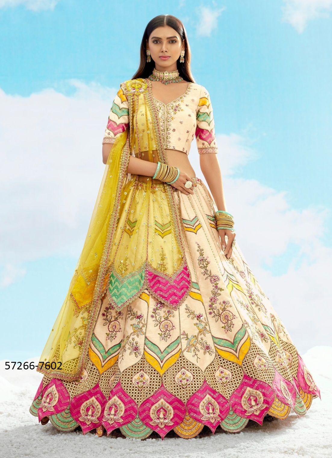 ANAARA 7601-7611 - Catalog # 57266 (Set of 11 Semi-Stitched Lehengas) by Brand TATHASTU ANAARA 7601-7611 - Catalog # 57266 (Set of 11 Semi-Stitched Lehengas) by Brand TATHASTU