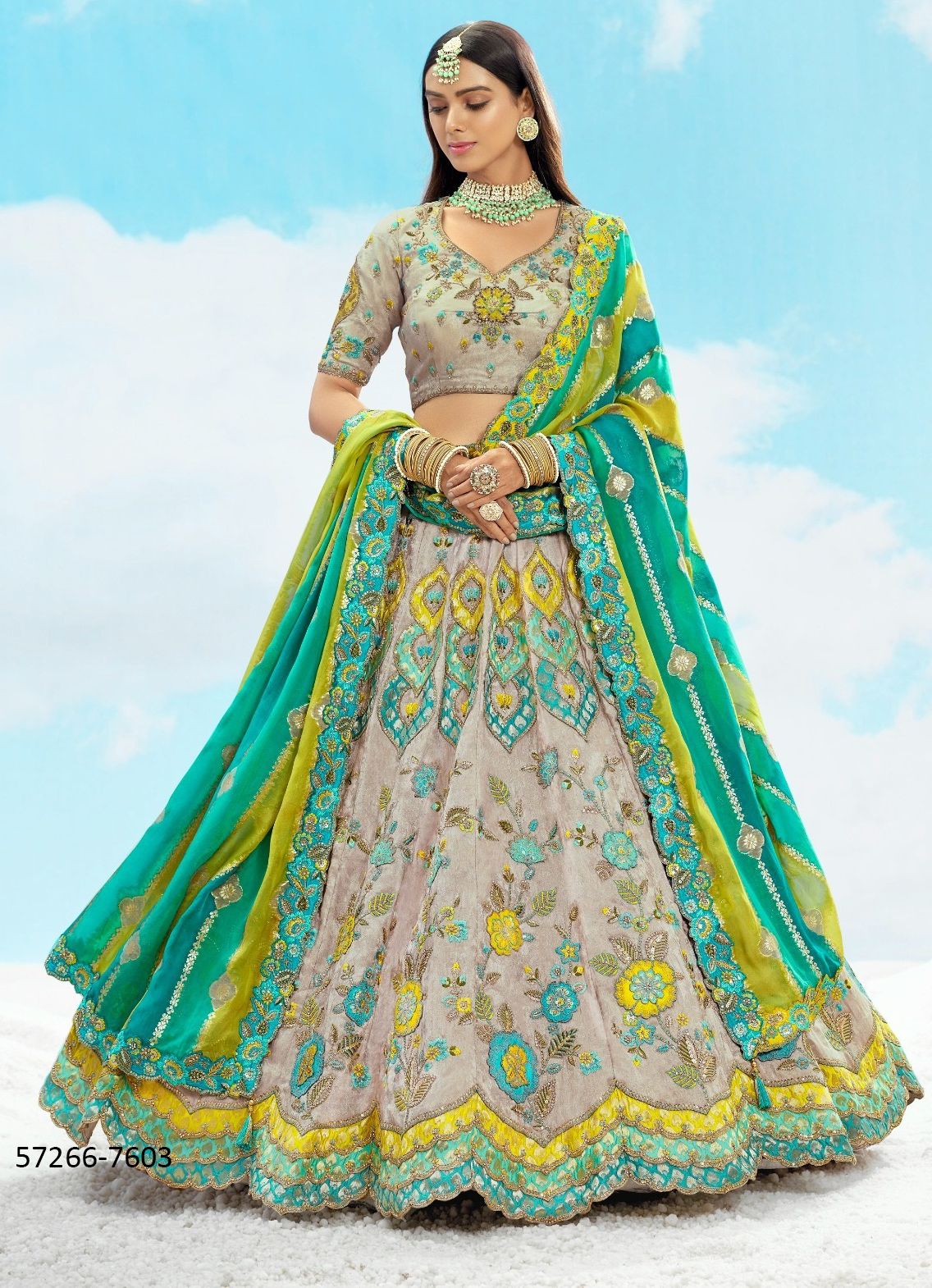 ANAARA 7601-7611 - Catalog # 57266 (Set of 11 Semi-Stitched Lehengas) by Brand TATHASTU ANAARA 7601-7611 - Catalog # 57266 (Set of 11 Semi-Stitched Lehengas) by Brand TATHASTU