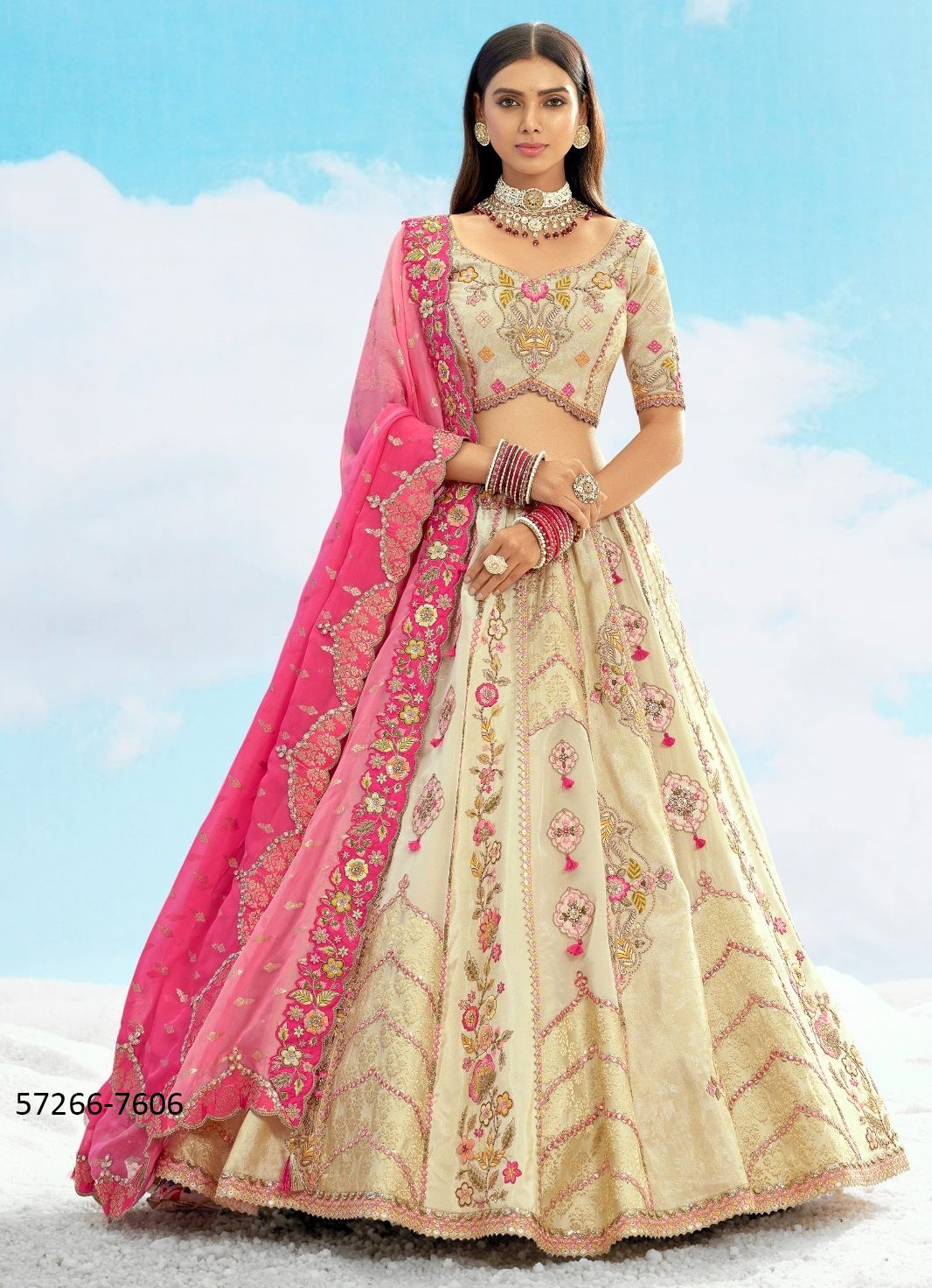 ANAARA 7601-7611 - Catalog # 57266 (Set of 11 Semi-Stitched Lehengas) by Brand TATHASTU ANAARA 7601-7611 - Catalog # 57266 (Set of 11 Semi-Stitched Lehengas) by Brand TATHASTU