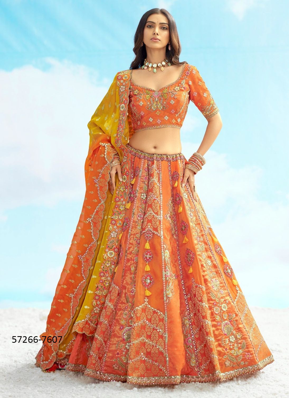 ANAARA 7601-7611 - Catalog # 57266 (Set of 11 Semi-Stitched Lehengas) by Brand TATHASTU ANAARA 7601-7611 - Catalog # 57266 (Set of 11 Semi-Stitched Lehengas) by Brand TATHASTU