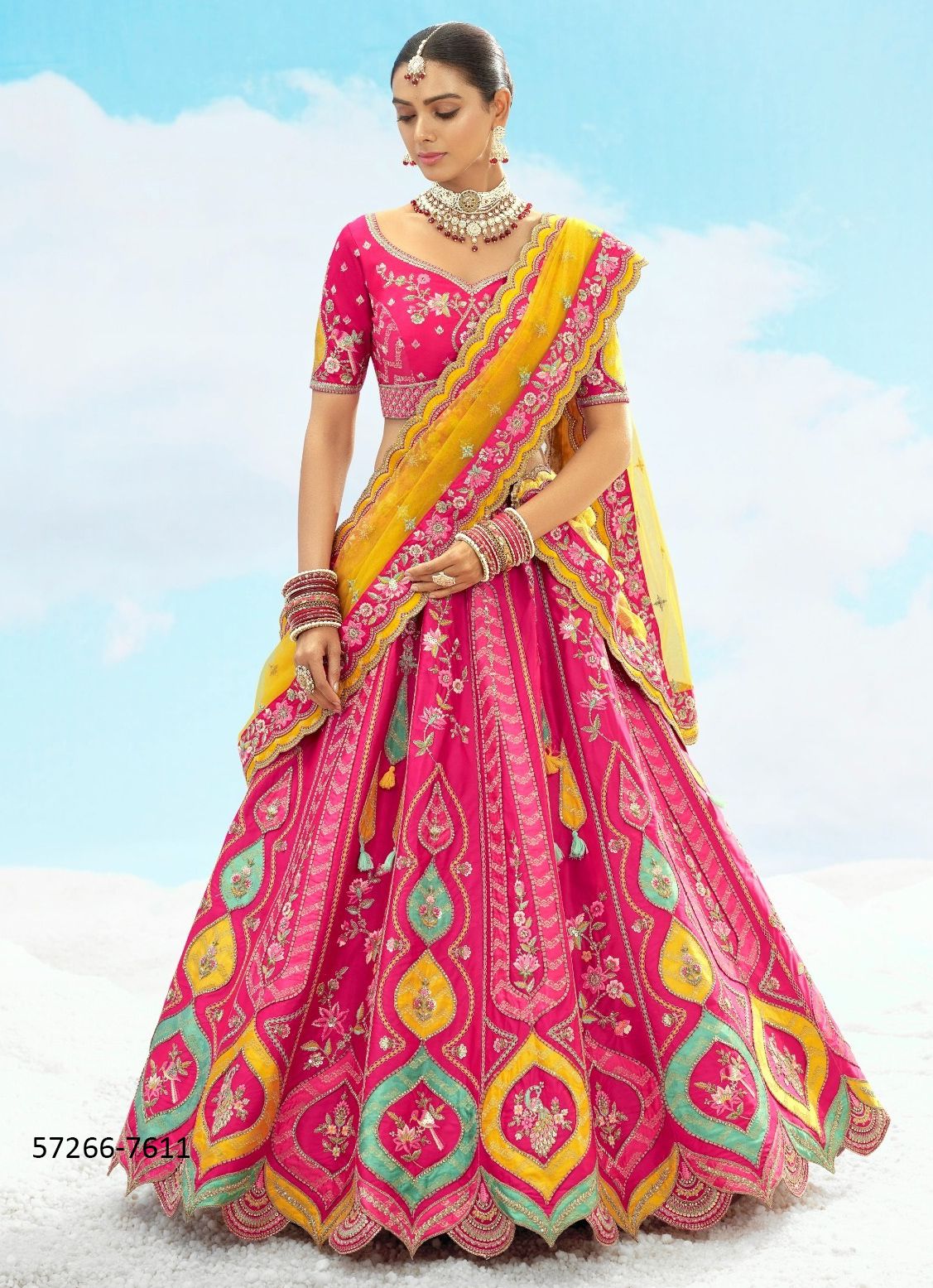 ANAARA 7601-7611 - Catalog # 57266 (Set of 11 Semi-Stitched Lehengas) by Brand TATHASTU ANAARA 7601-7611 - Catalog # 57266 (Set of 11 Semi-Stitched Lehengas) by Brand TATHASTU