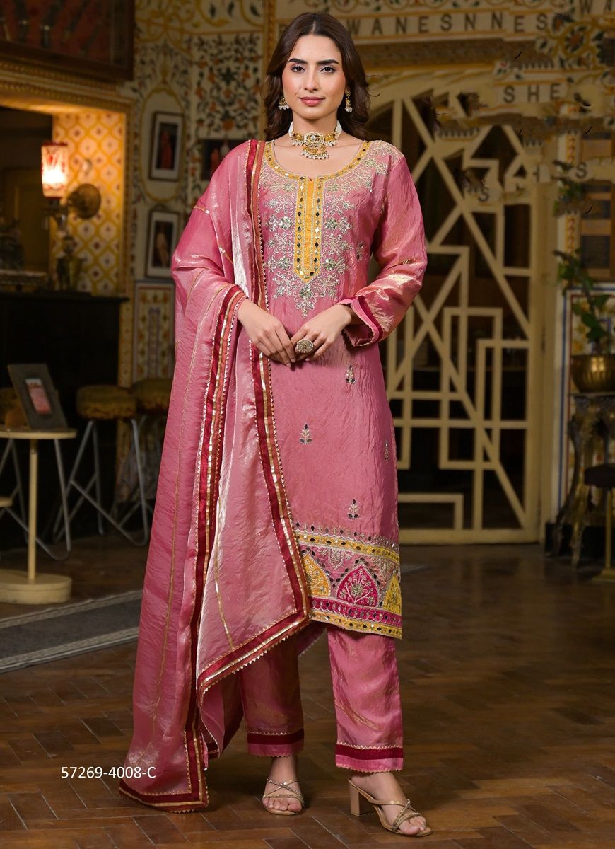BILQUIS - Catalog # 57269 (Set of 4 SIZE-SETS [Readymade Salwar Suits]) by Brand AFSANA