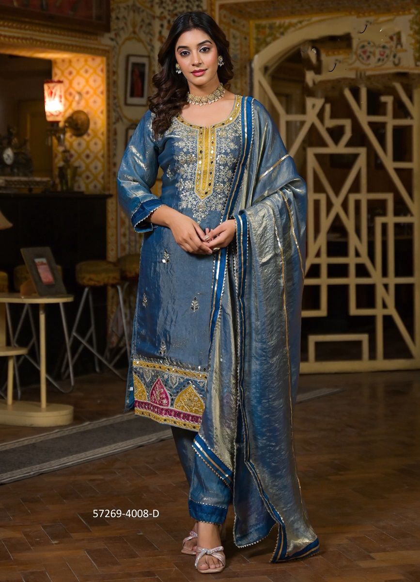 BILQUIS - Catalog # 57269 (Set of 4 SIZE-SETS [Readymade Salwar Suits]) by Brand AFSANA