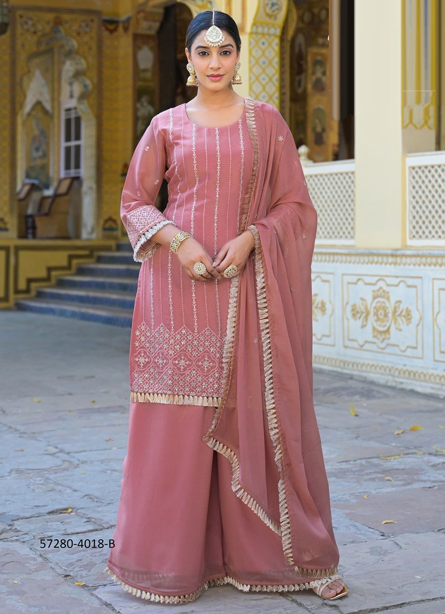 HAFIZA - Catalog # 57280 (Set of 4 SIZE-SETS [Readymade Salwar Suits]) by Brand AFSANA