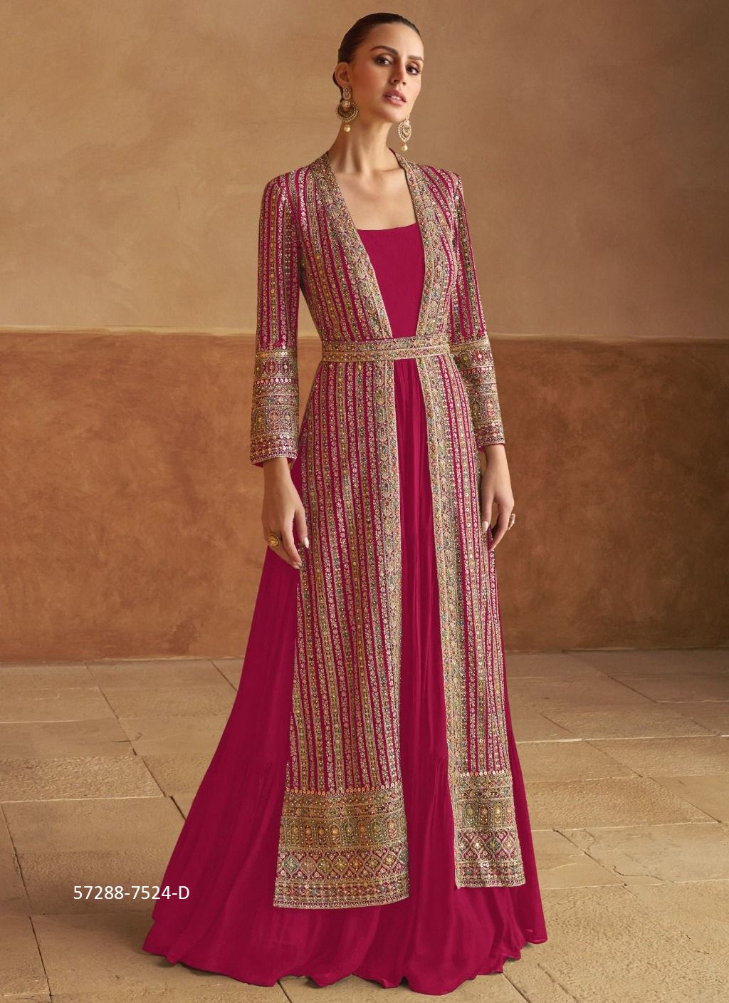 NABIYA - Catalog # 57288 (Set of 4 Readymade Gowns) by Brand GULKAYRA DESIGNER