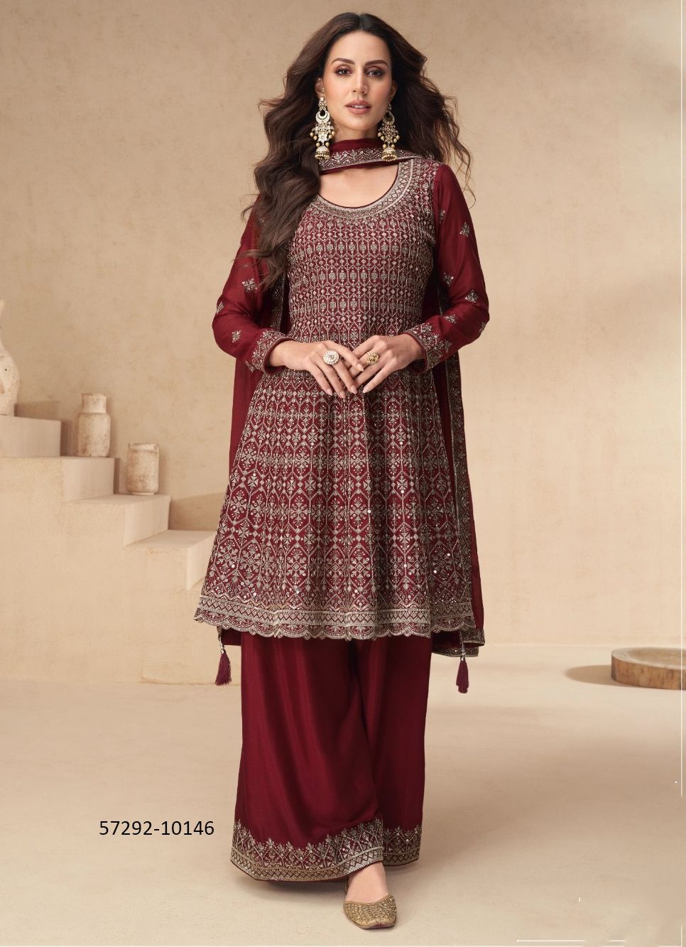 AMRITA - Catalog # 57292 (Set of 5 Readymade Salwar Suits) by Brand AASHIRWAD