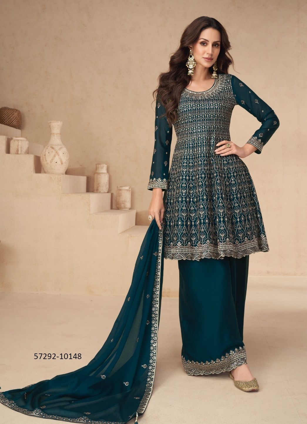 AMRITA - Catalog # 57292 (Set of 5 Readymade Salwar Suits) by Brand AASHIRWAD