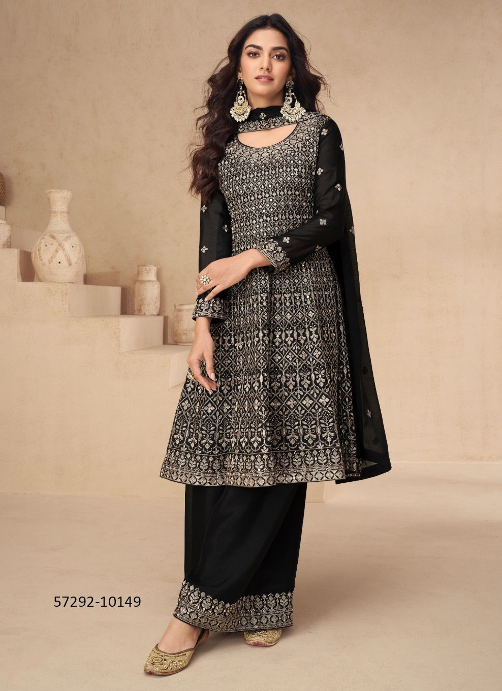 AMRITA - Catalog # 57292 (Set of 5 Readymade Salwar Suits) by Brand AASHIRWAD