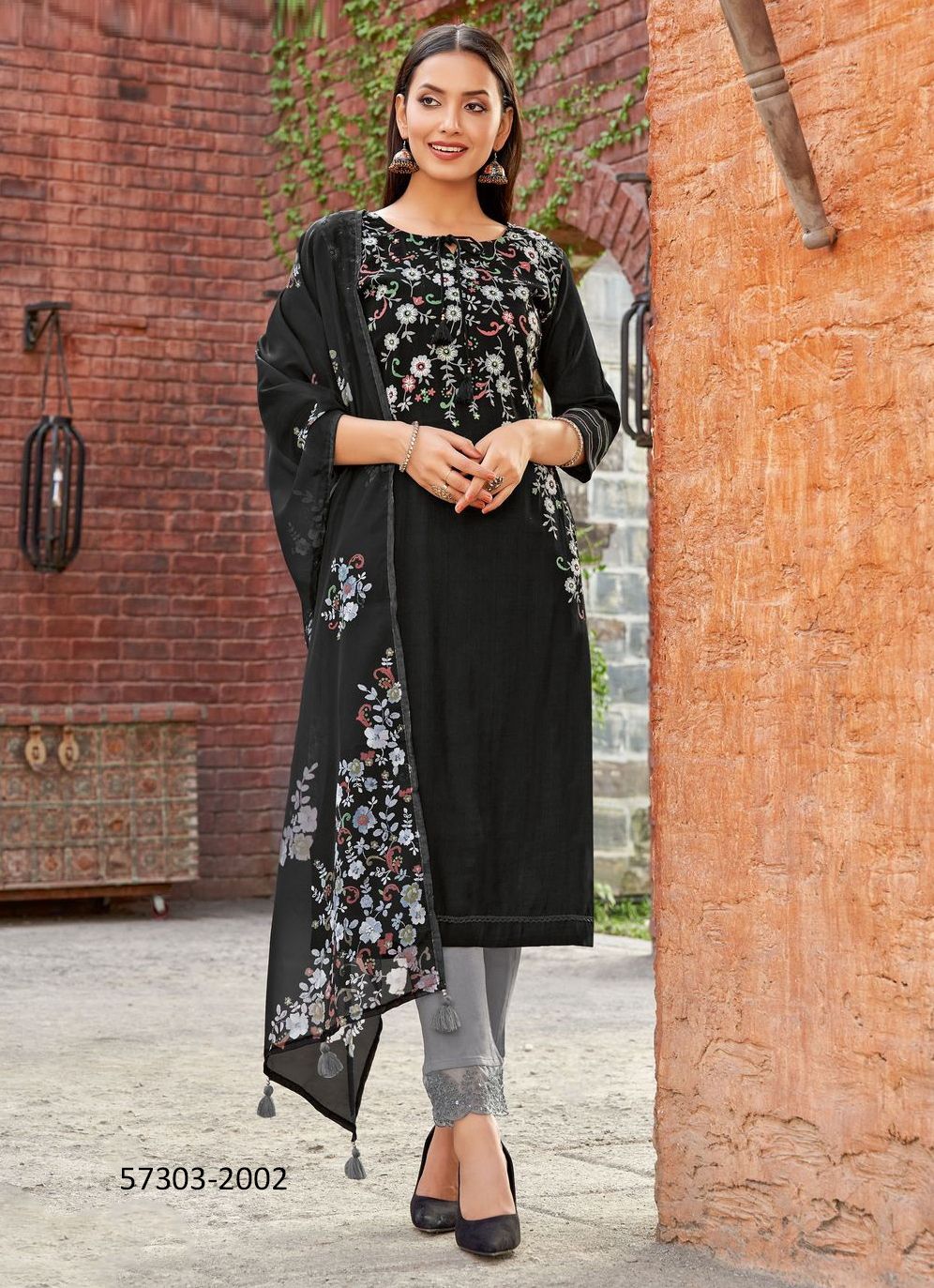 SHIVANI - Catalog # 57303 (Set of 5 Readymade Salwar Suits) by Brand KADLEE FASHION