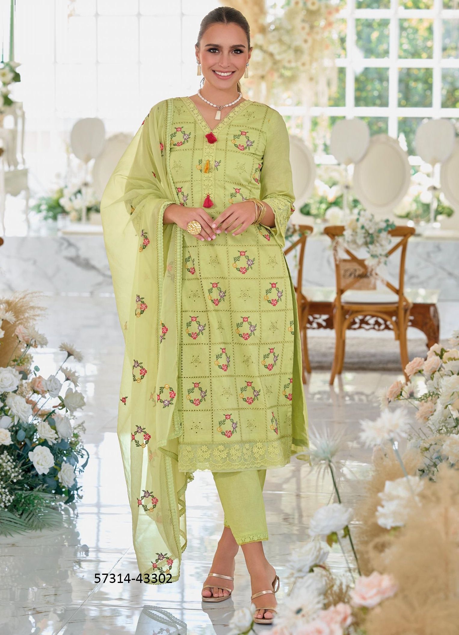 MASQUE - Catalog # 57314 (Set of 4 Readymade Salwar Suits) by Brand KAILEE FASHIONS