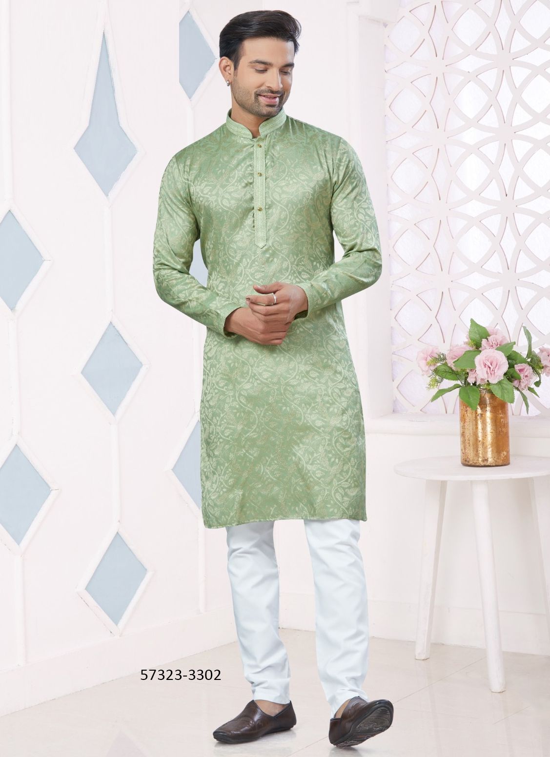 WEDDING COLLECTION 33 - Catalog # 57323 (Set of 10 Men's Ethnic Wear) by Brand STROLLAY ®