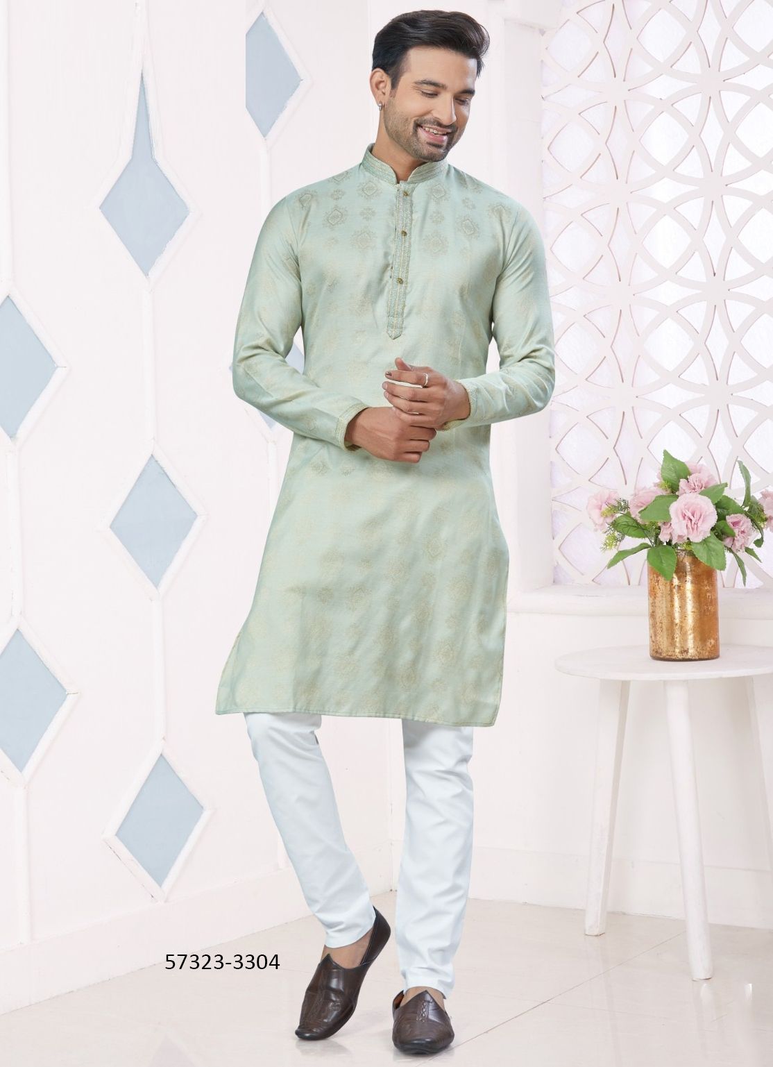 WEDDING COLLECTION 33 - Catalog # 57323 (Set of 10 Men's Ethnic Wear) by Brand STROLLAY ®