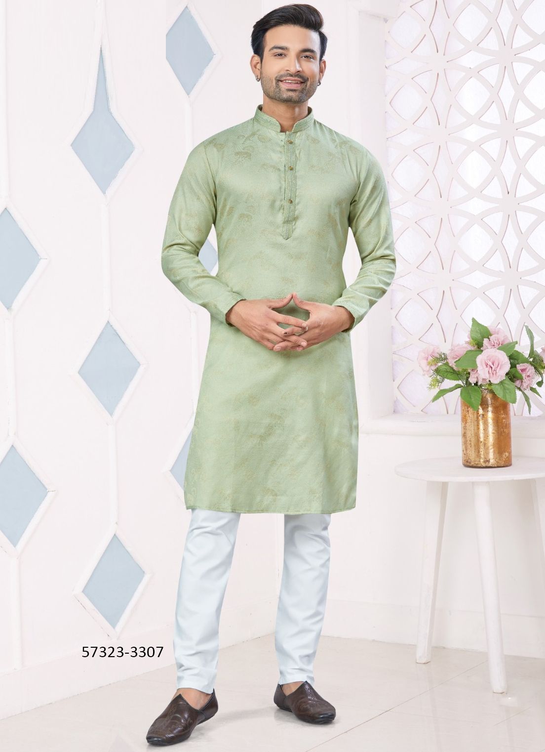 WEDDING COLLECTION 33 - Catalog # 57323 (Set of 10 Men's Ethnic Wear) by Brand STROLLAY ®