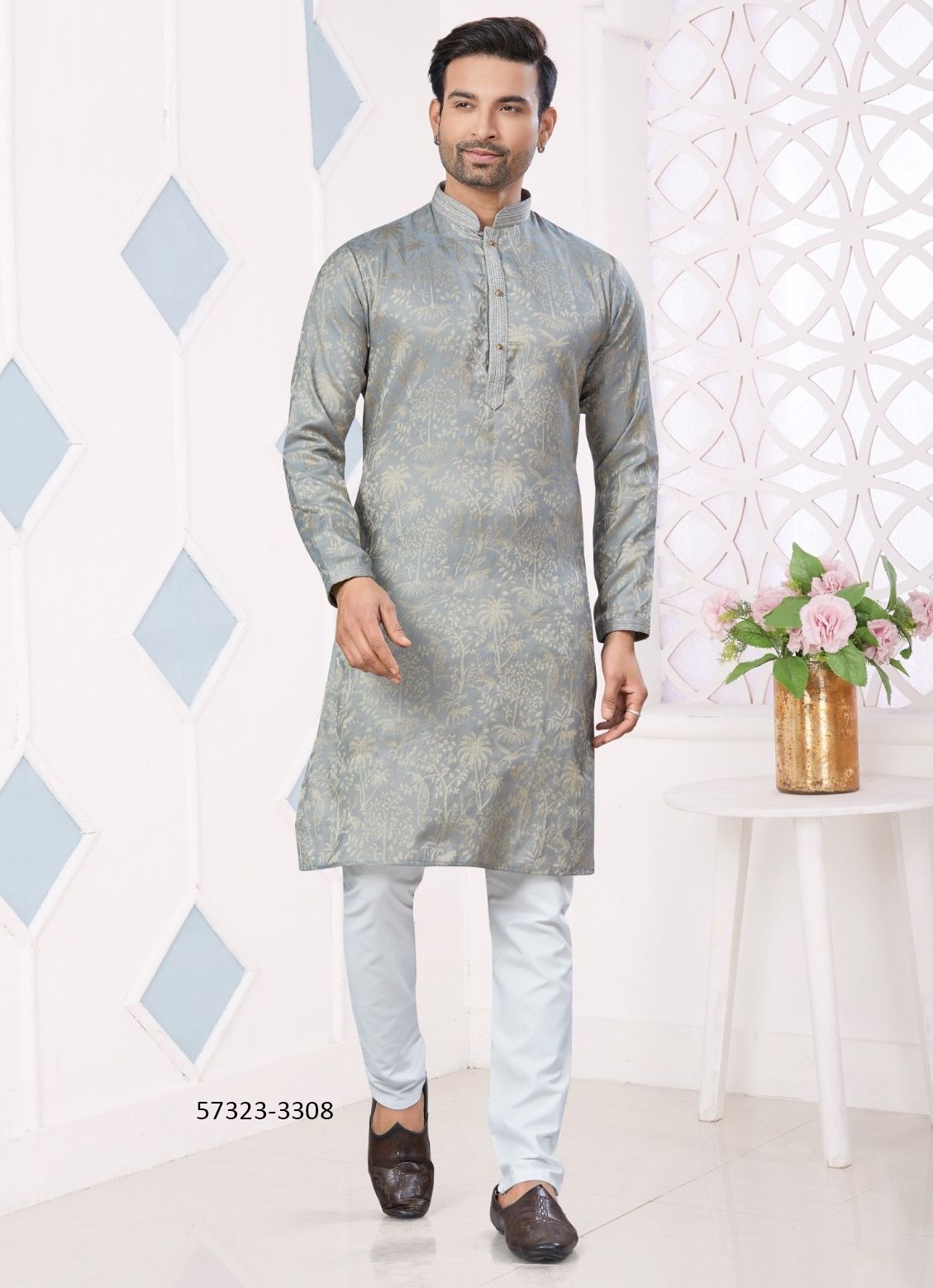 WEDDING COLLECTION 33 - Catalog # 57323 (Set of 10 Men's Ethnic Wear) by Brand STROLLAY ®