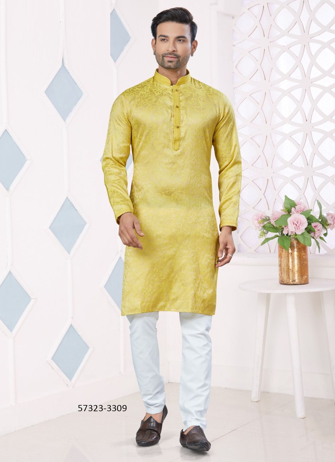 WEDDING COLLECTION 33 - Catalog # 57323 (Set of 10 Men's Ethnic Wear) by Brand STROLLAY ®