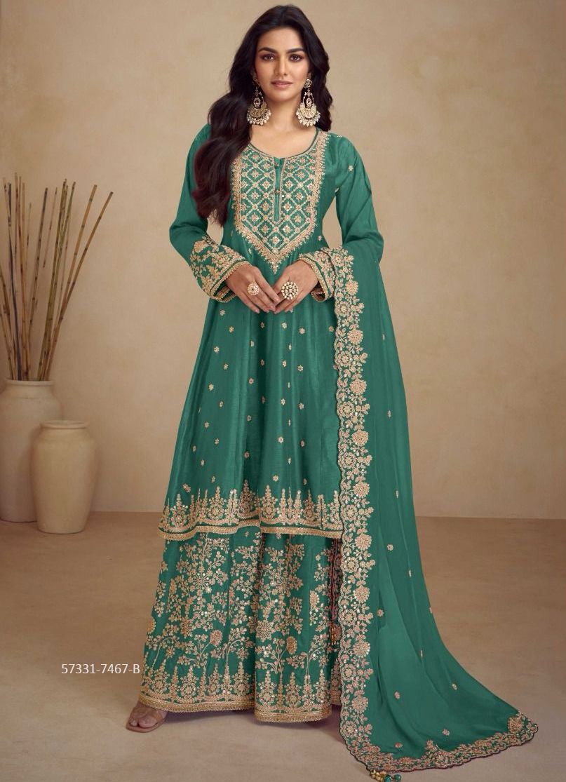 RIHAANA - Catalog # 57331 (Set of 3 Readymade Salwar Suits) by Brand GULKAYRA DESIGNER