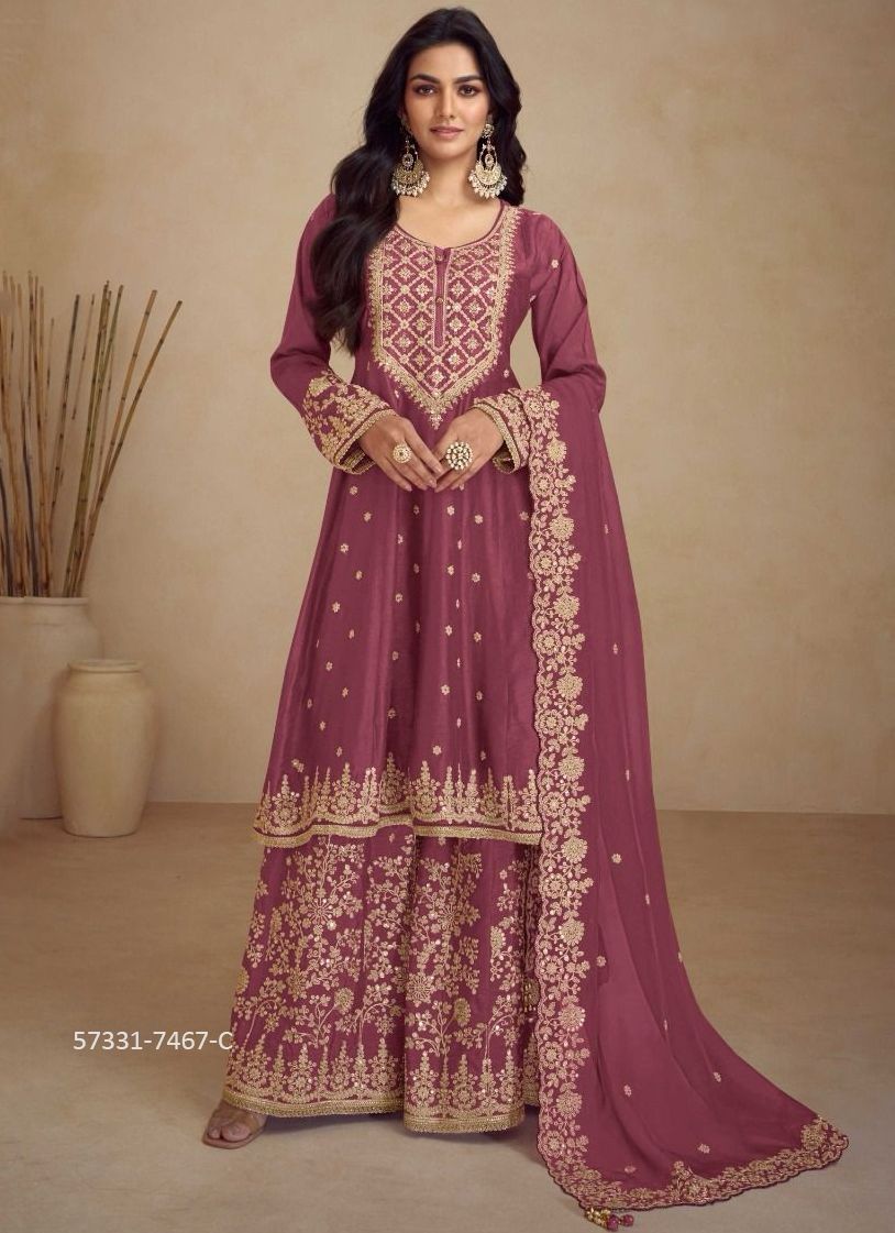 RIHAANA - Catalog # 57331 (Set of 3 Readymade Salwar Suits) by Brand GULKAYRA DESIGNER