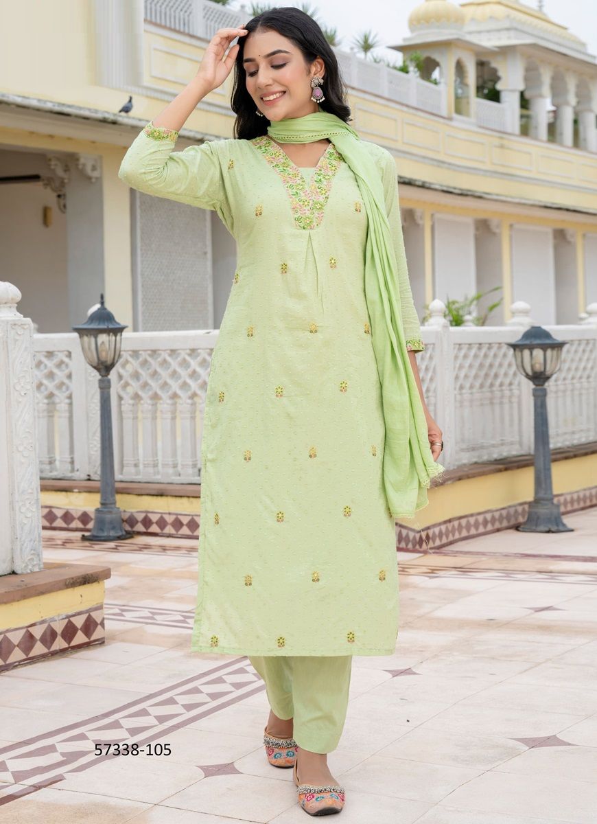 SEHAR - Catalog # 57338 (Set of 4 Readymade Salwar Suits) by Brand OSSM