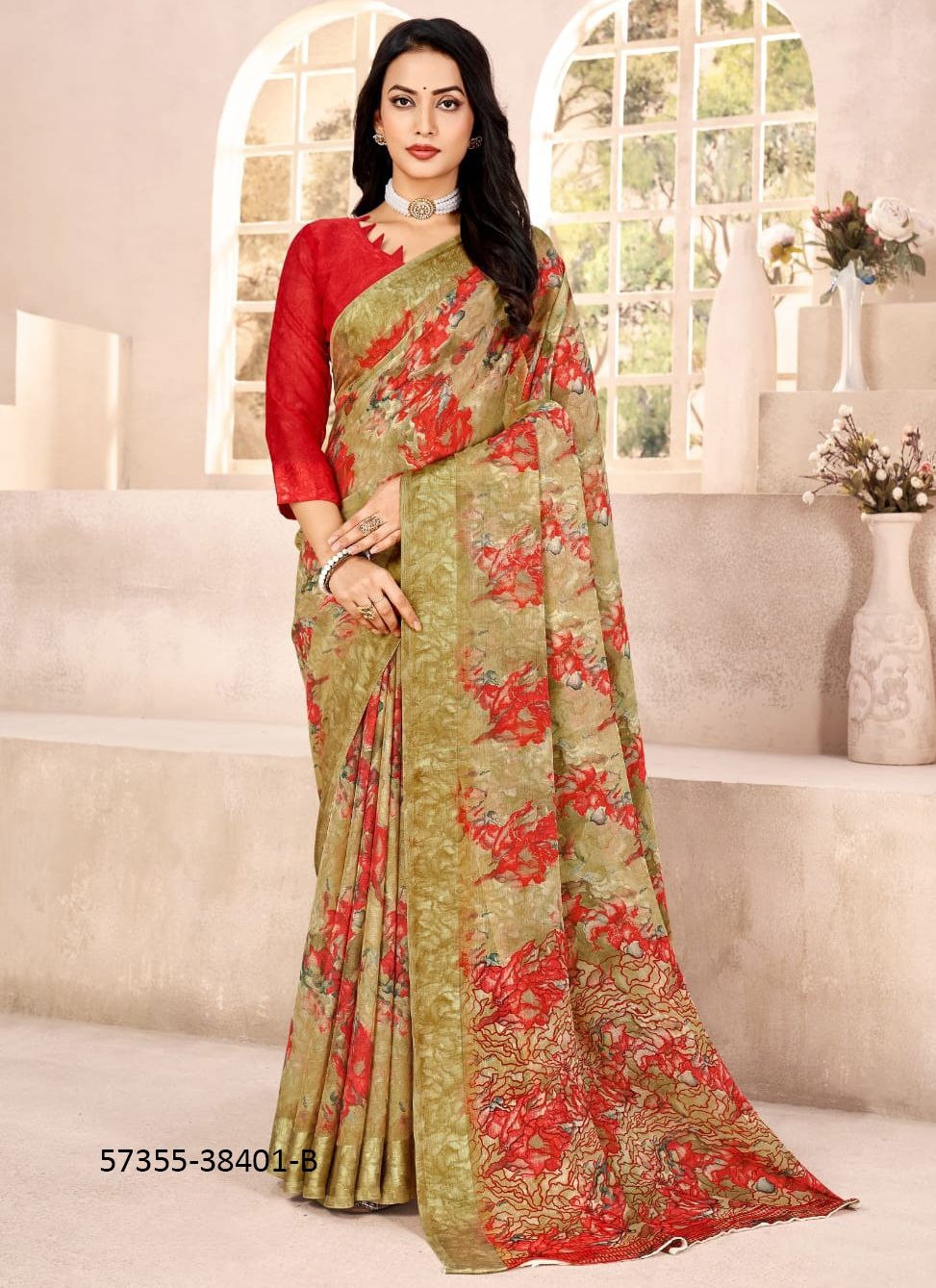 CHERRY 41 - Catalog # 57355 (Set of 12 Sarees) by Brand RUCHI SAREES