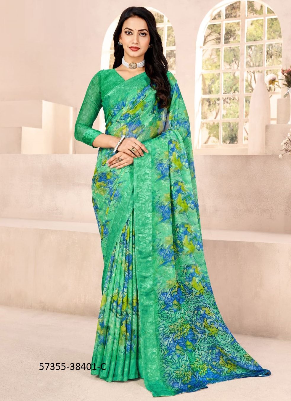 CHERRY 41 - Catalog # 57355 (Set of 12 Sarees) by Brand RUCHI SAREES