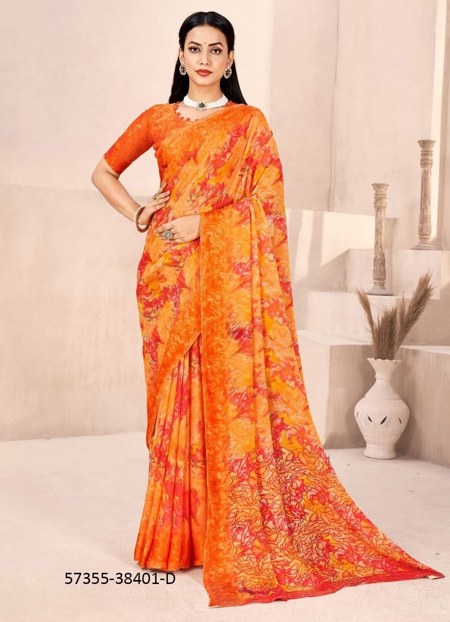 CHERRY 41 - Catalog # 57355 (Set of 12 Sarees) by Brand RUCHI SAREES