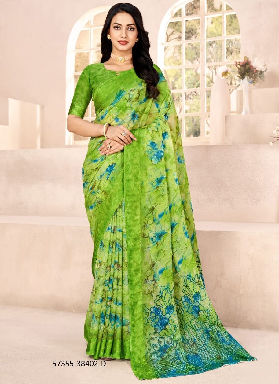 CHERRY 41 - Catalog # 57355 (Set of 12 Sarees) by Brand RUCHI SAREES
