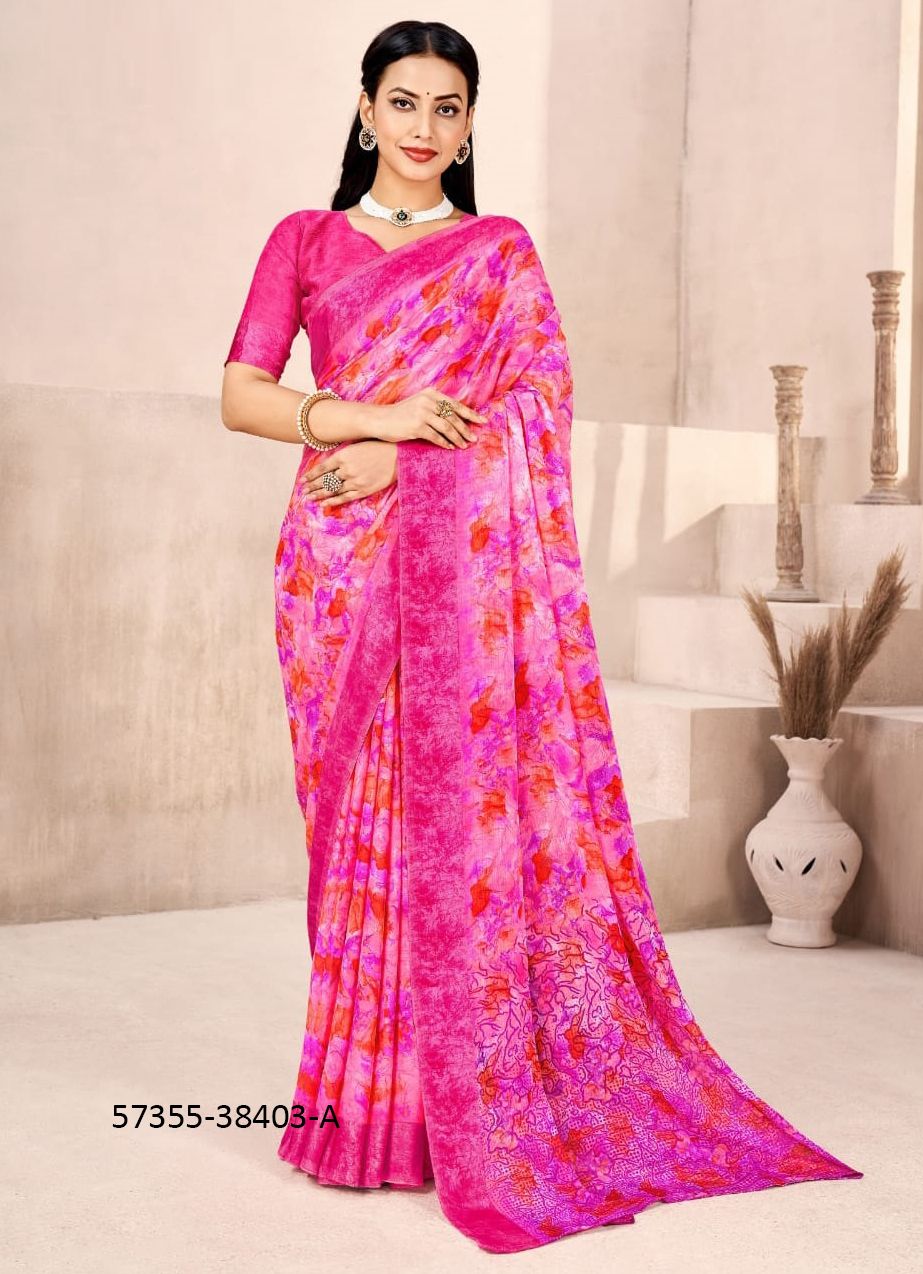 CHERRY 41 - Catalog # 57355 (Set of 12 Sarees) by Brand RUCHI SAREES