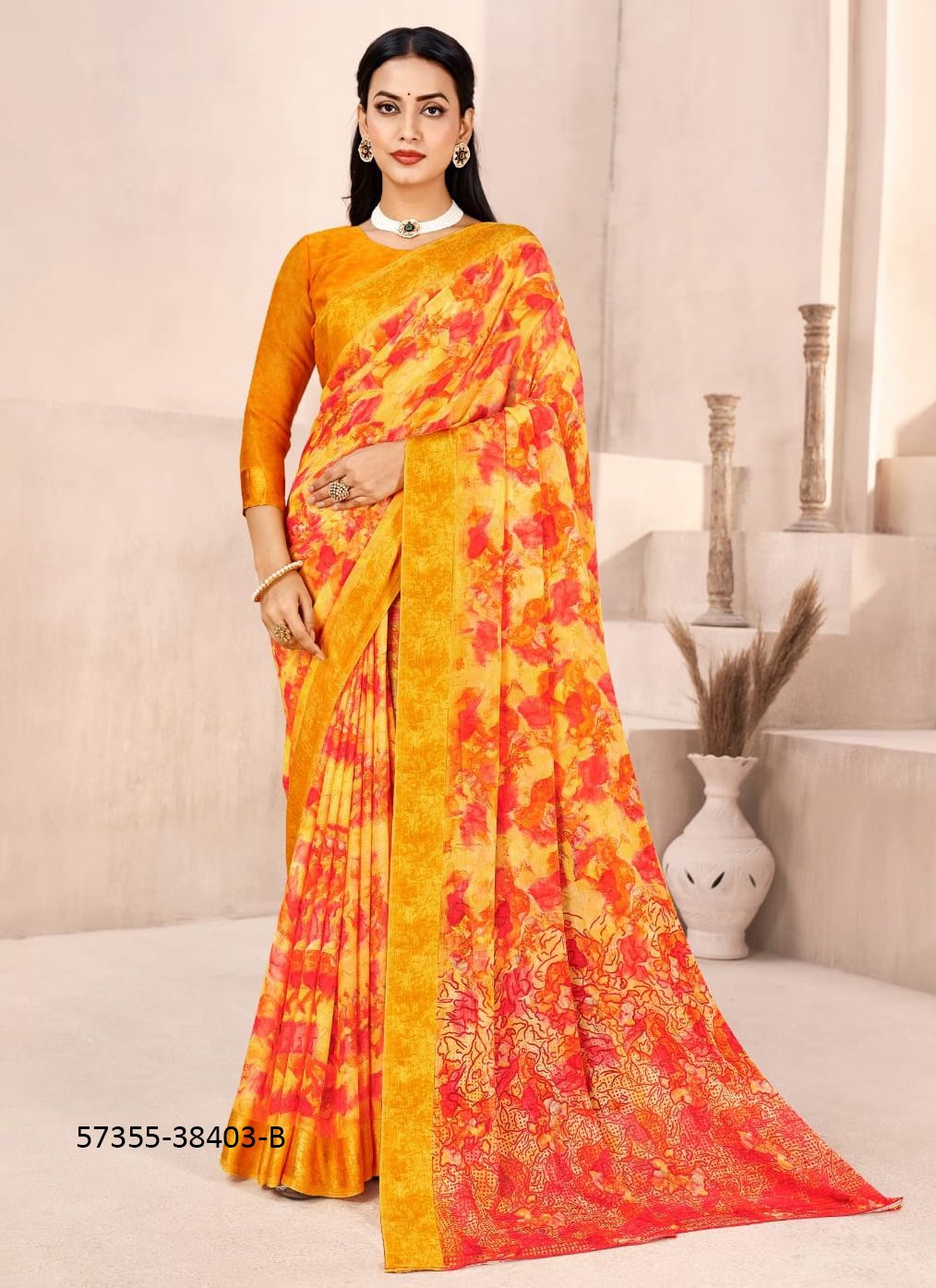 CHERRY 41 - Catalog # 57355 (Set of 12 Sarees) by Brand RUCHI SAREES