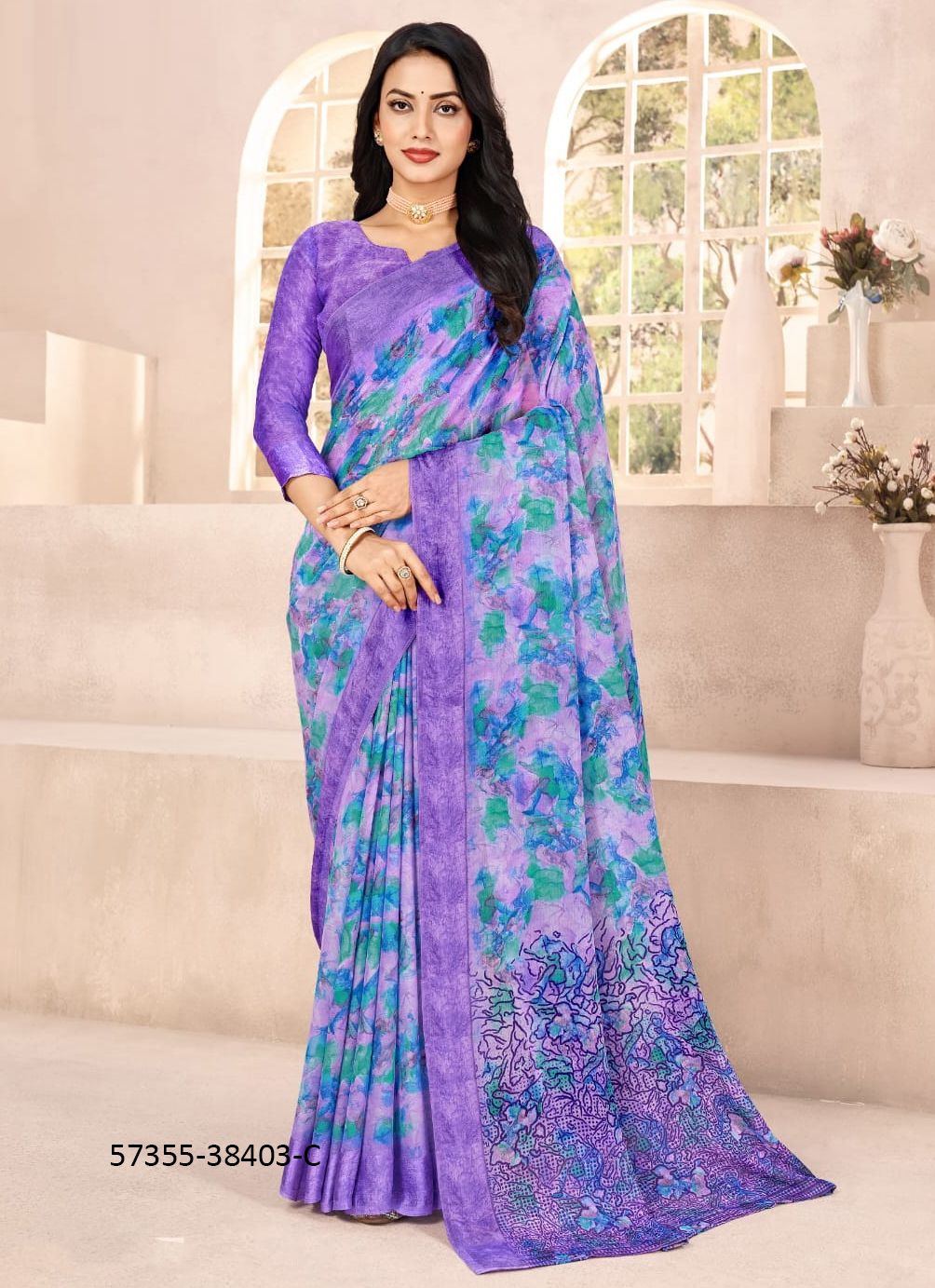 CHERRY 41 - Catalog # 57355 (Set of 12 Sarees) by Brand RUCHI SAREES