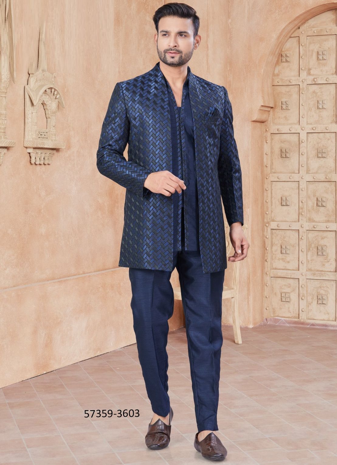 WEDDING COLLECTION 36 - Catalog # 57359 (Set of 6 Men's Ethnic Wear) by Brand STROLLAY ®